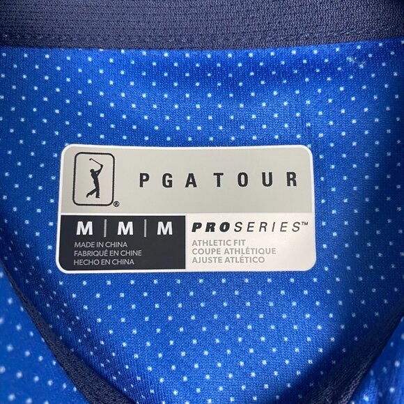 PGA TOUR Polo Shirt Men’s Size M Blue,Golf,UPF 50,Lightweigt,Athletic - Picture 3 of 13